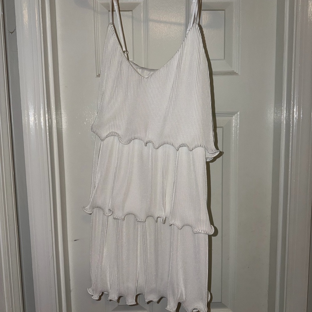 Better Be White Ruffle Mini Dress - Picture 2 of 3